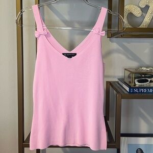INC International Concepts Pink Sleeveless Tank Top with Bow Accents